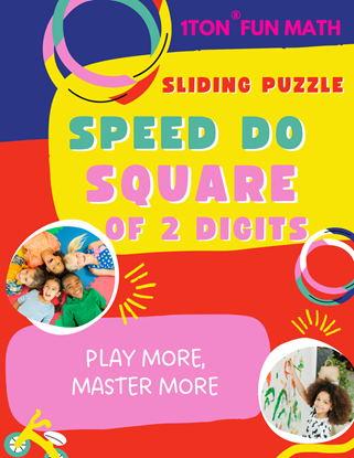 Picture of Sliding Puzzle Sqare of 2 digits #