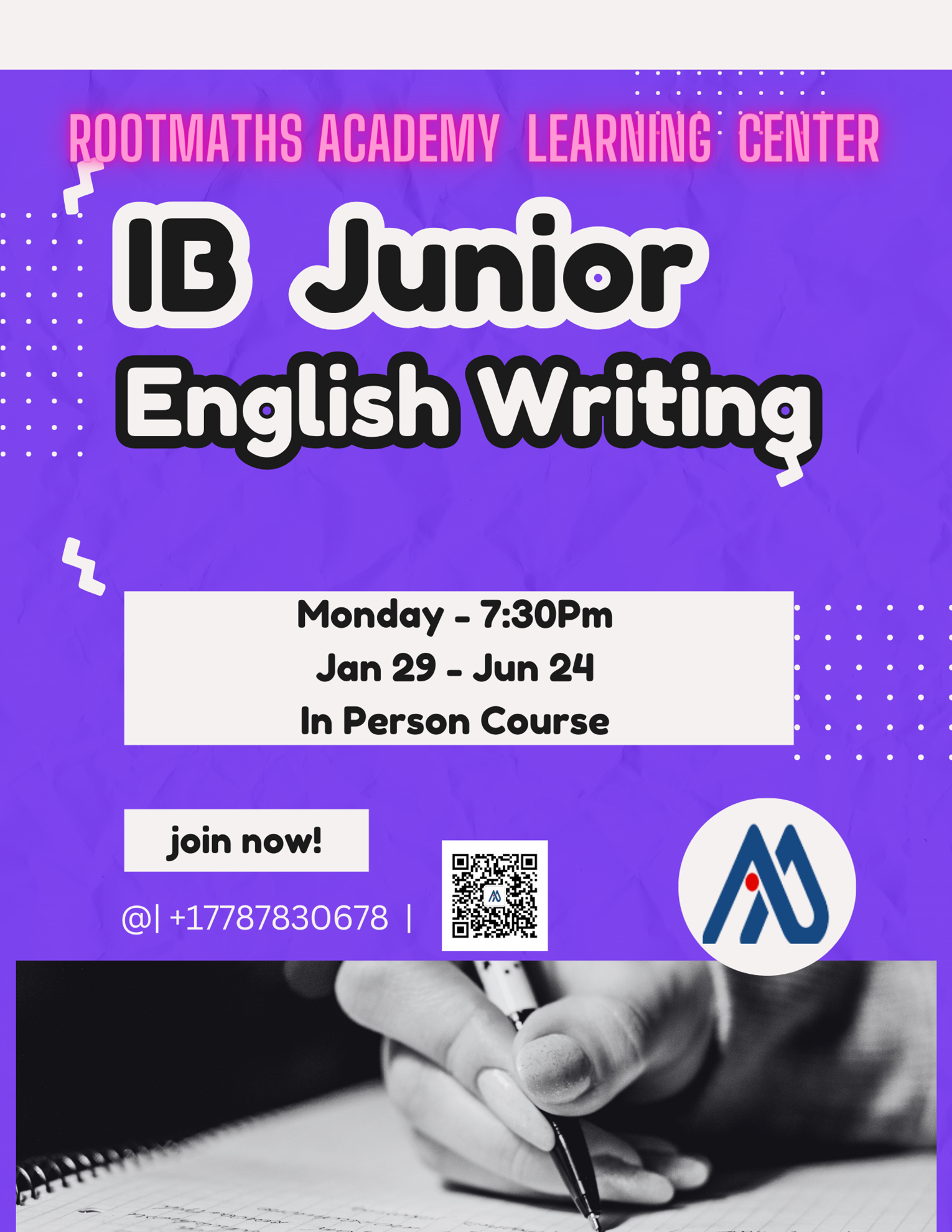 Picture of IB Junior English Writing MON 19:30-21:00